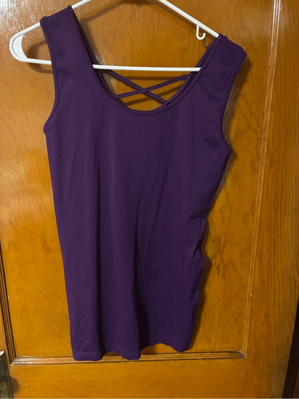 ❤️ 2/$10 - NWT Women's Purple Sleeveless Tank with Crisscross Back